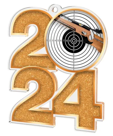 Akrylátová medaile MDA2024M21 | Střelba Barva: bronz, Stuha: ST13