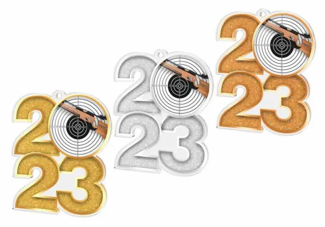 Akrylátová medaile MDA2024M21 | Střelba Barva: bronz, Stuha: ST13