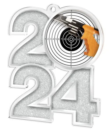 Akrylátová medaile MDA2024M22 | Střelba Barva: zlato, Stuha: ST5