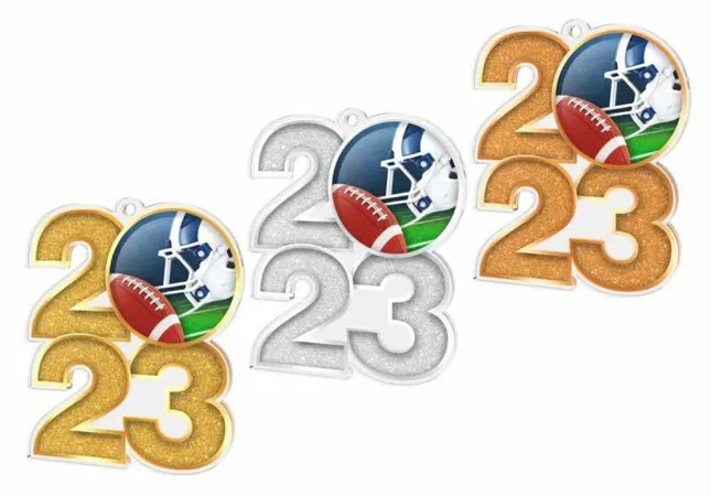 Akrylátová medaile MDA2024M26 | Americký fotbal Barva: bronz, Stuha: ST8