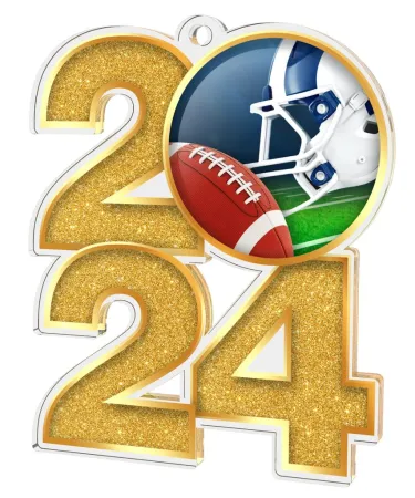 Akrylátová medaile MDA2024M26 | Americký fotbal Barva: bronz, Stuha: ST8