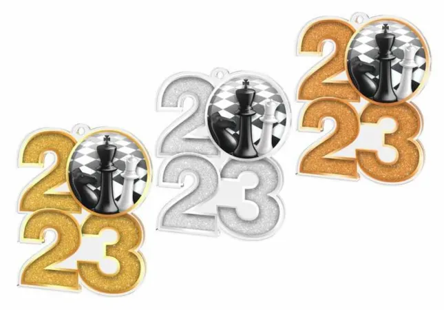 Akrylátová medaile MDA2024M28 | Karty Barva: zlato, Stuha: ST12