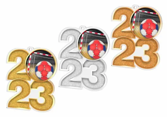 Akrylátová medaile MDA2024M30 | Házená Barva: stříbro, Stuha: ST4