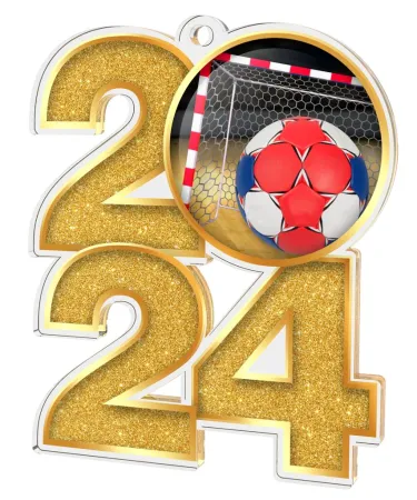 Akrylátová medaile MDA2024M30 | Házená Barva: stříbro, Stuha: ST4