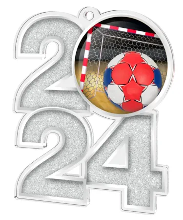 Akrylátová medaile MDA2024M30 | Házená Barva: stříbro, Stuha: ST4