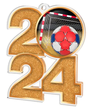 Akrylátová medaile MDA2024M30 | Házená Barva: stříbro, Stuha: ST4