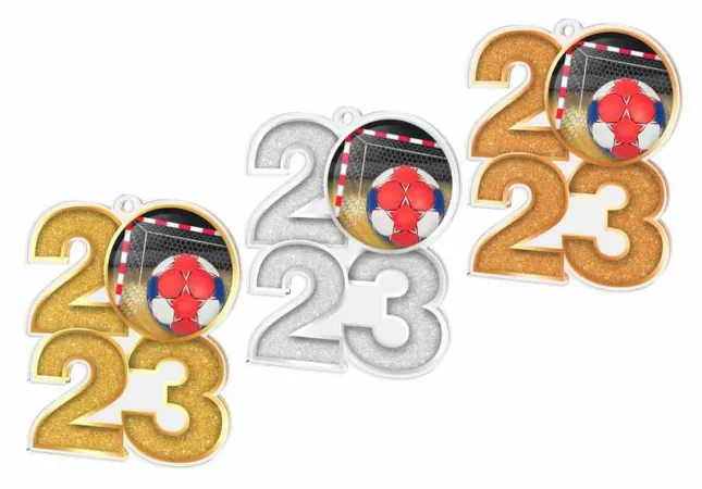 Akrylátová medaile MDA2024M30 | Házená Barva: stříbro, Stuha: ST4