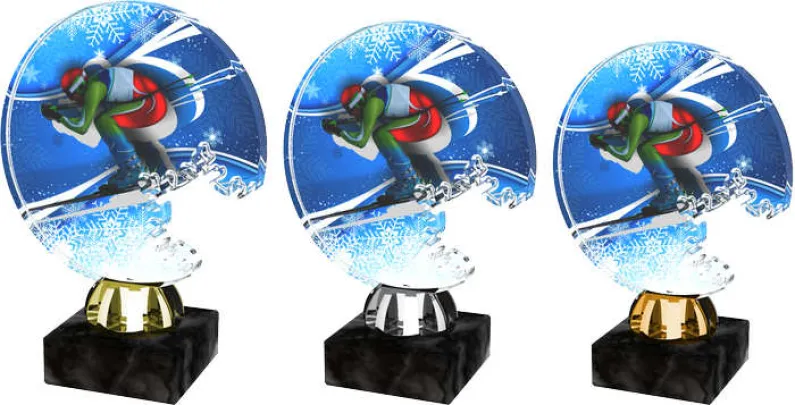 Akrylátová trofej ACTS0006M17 | Sjezdové lyžování Výška cm: 12,5