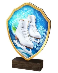 Dřevěná plaketa TFRW426 | Krasobruslení Výška cm: 20