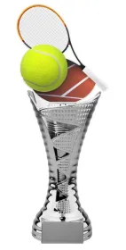 Trofej HLAC01SM15 | Tenis Výška cm: 25, Barva: stříbro