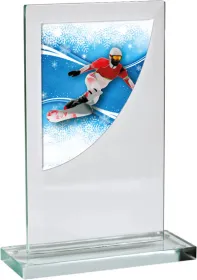 Skleněná trofej CRS3061M20 | Snowboard Výška cm: 14