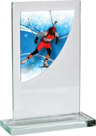 Skleněná trofej CRS3061M22 | Biatlon Výška cm: 14
