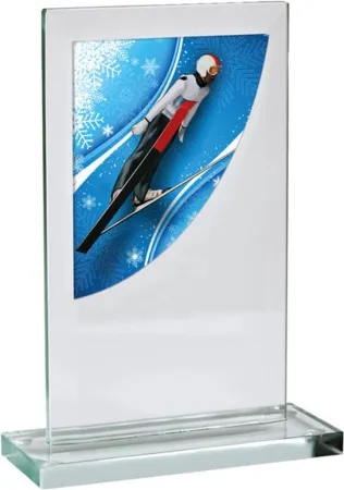 Skleněná trofej CRS3061M24 | Skoky na lyžích Výška cm: 14