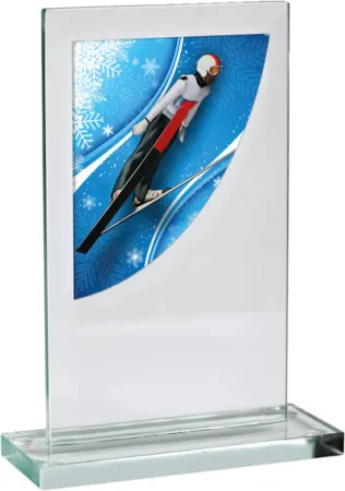 Skleněná trofej CRS3061M24 | Skoky na lyžích Výška cm: 14