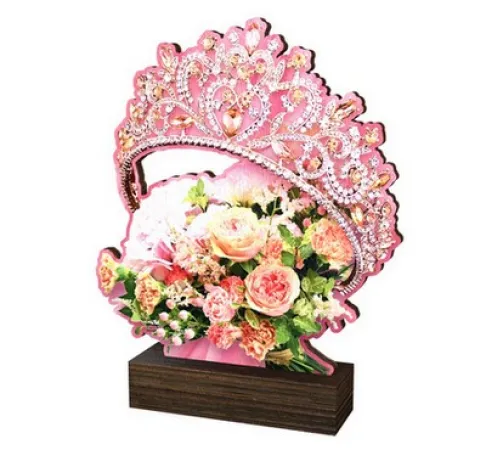 Dřevěná plaketa WF299 | Květinová Výška cm: 17,5