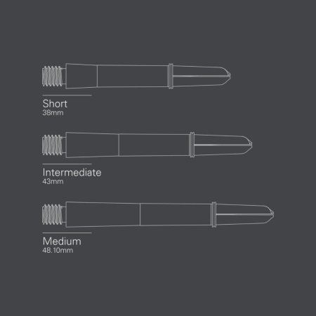 Target - darts Násadky Carbon Ti Pro - Gold - short