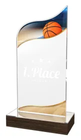 Akrylátová trofej WPLA501 | Basketball Výška cm: 19,5