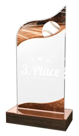Akrylátová trofej WPLA516 | Baseball Výška cm: 22,5