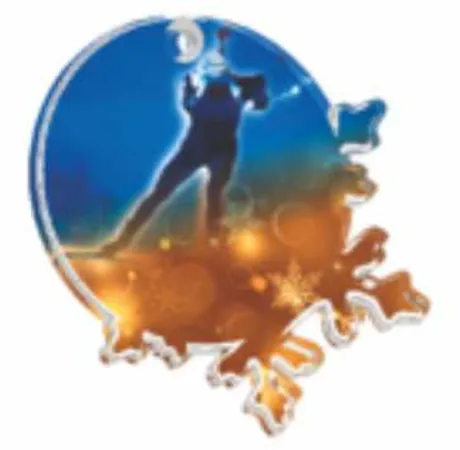 Akrylátová medaile MDA0008M08 | Biatlon Barva: bronz, Stuha: ST3