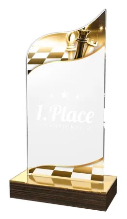 Akrylátová trofej WPLA562 | Šachy Výška cm: 19,5