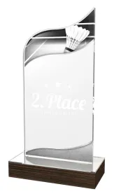 Akrylátová trofej WPLA575 | Badminton Výška cm: 22,5