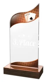 Akrylátová trofej WPLA604 | Karty Výška cm: 19,5