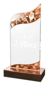 Akrylátová trofej WPLA652 | Vánoce Výška cm: 22,5