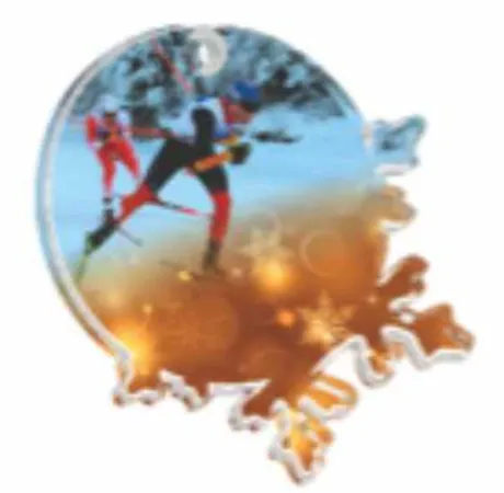 Akrylátová medaile MDA0008M04 | Biatlon Barva: stříbro, Stuha: ST2