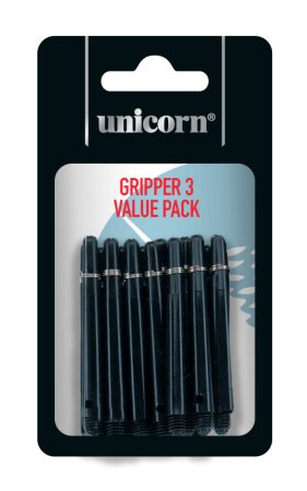 Unicorn Násadky Gripper 3 - short - pack 5 sets - black