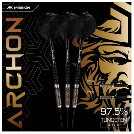 Mission Šipky Steel Archon - Black & Bronze - 22g