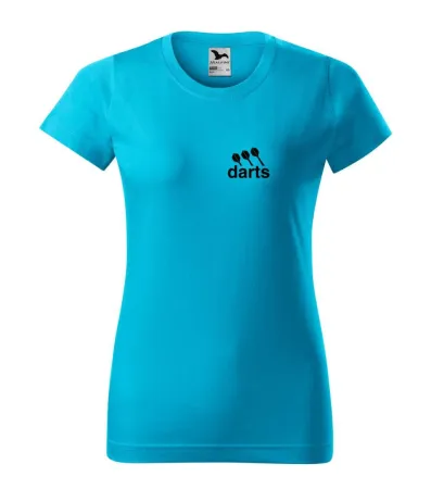 Tričko dámské s potiskem DARTS - turquoise XL
