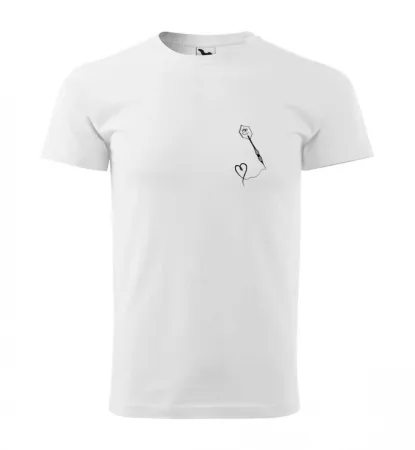 Malfini Triko s potiskem - Srdíčko - white - XXL