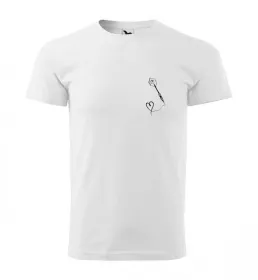 Malfini Triko s potiskem - Srdíčko - white - 3XL
