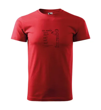 Tričko pánské s potiskem HOĎ HOĎ HOĎ - red XL
