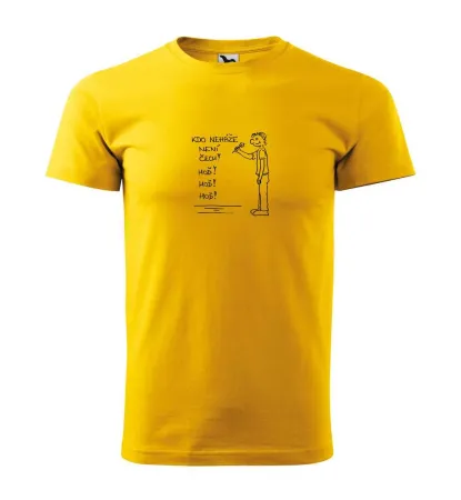 Tričko pánské s potiskem HOĎ HOĎ HOĎ - yellow XL