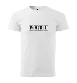 Tričko pánské s potiskem D A B L - white XS
