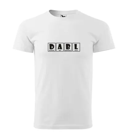 Tričko pánské s potiskem D A B L - white XS