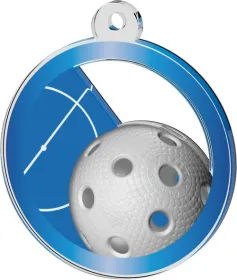 Akrylátová medaile MDA0020M43 | Florbal Stuha: ST3, MD průměr: 6