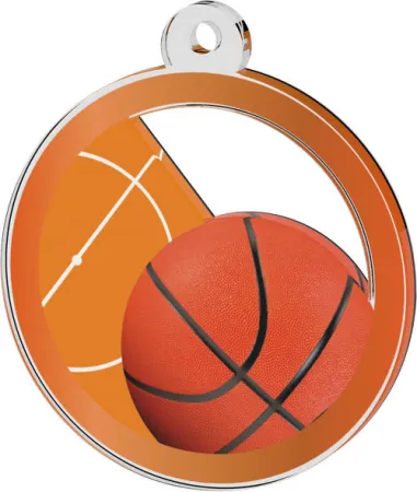 Akrylátová medaile MDA0020M42 | Basketball Stuha: ST9, MD průměr: 6