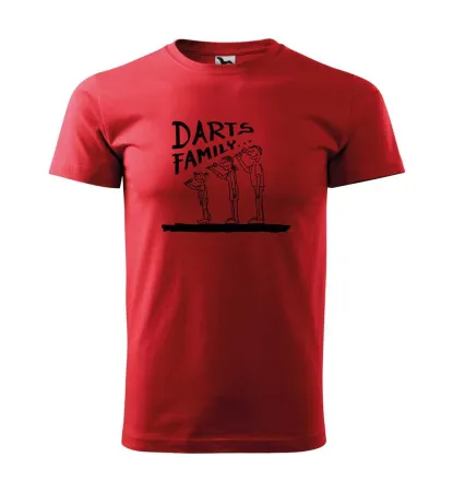 Tričko pánské s potiskem DARTS FAMILY - red S