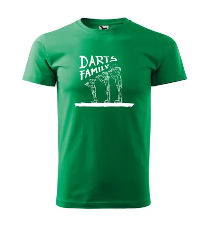 Tričko pánské s potiskem DARTS FAMILY - green L