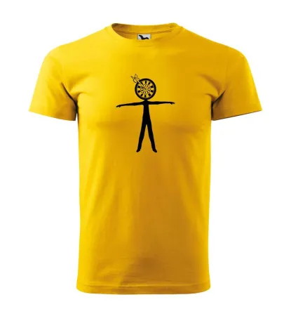 Tričko pánské s potiskem TARGET HEAD - yellow 4XL