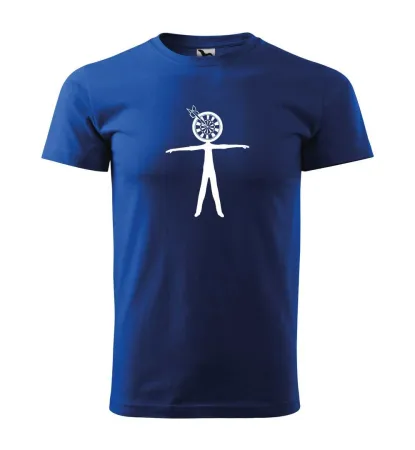 Tričko pánské s potiskem TARGET HEAD - blue XS