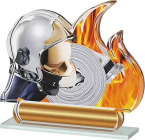 Akrylátová trofej ACTS0200M9 | Hasiči Výška cm: 14.5, Šířka cm: 17.5