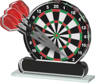 Akrylátová trofej ACTS0200M16 | Šipky Výška cm: 14.5, Šířka cm: 17.5