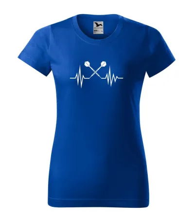 Tričko dámské s potiskem KARDIO - blue XS
