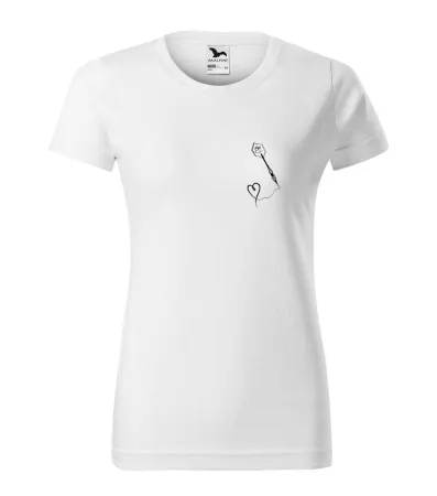 Tričko dámské s potiskem SRDÍČKO - white XXL