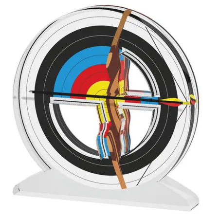 Akrylátová trofej ACTW0200M29 | Lukostřelba Výška cm: 12