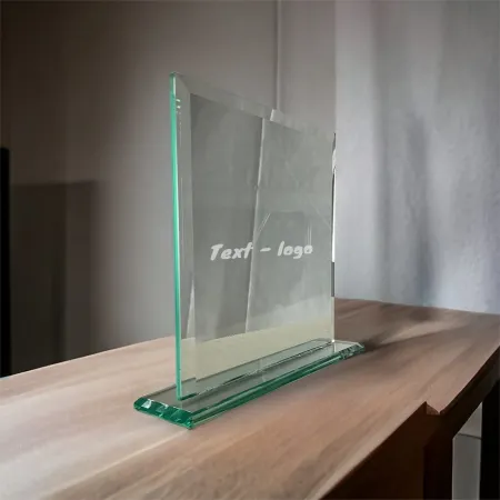 Skleněná trofej CR20241 Výška cm: 15, Šířka cm: 15