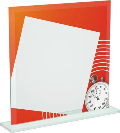 Skleněná trofej CRT20000M1 | Atletika Výška cm: 19, Šířka cm: 19